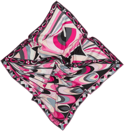 Irid-print silk scarf