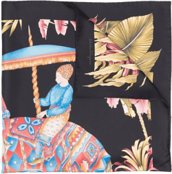 India-print silk scarf