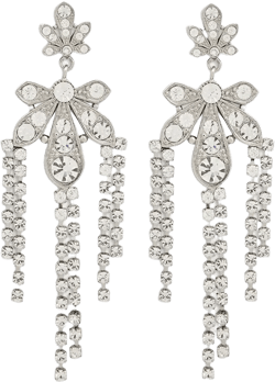 chandelier crystal-embellished earrings