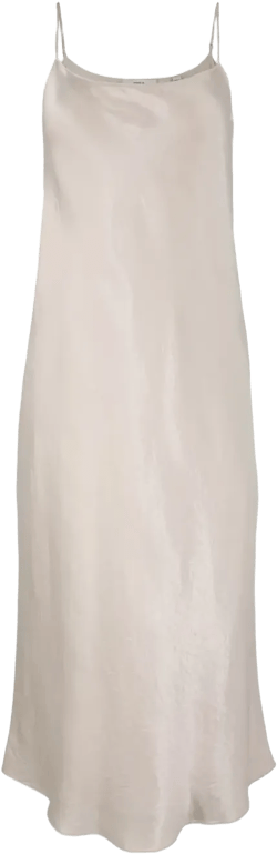satin midi slip dress