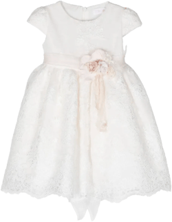 floral-lace short-sleeve dress