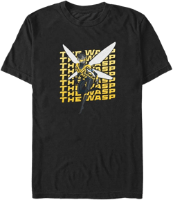 Men's Marvel Ant-Man and The Wasp Quantumania Wasp Text Wall T-Shirt