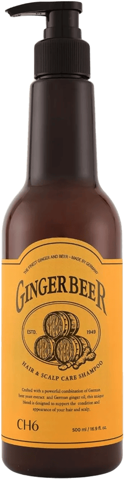 Ginger Beer Hair & Scalp Care Shampoo - for hair loss | Recover Damaged Scalp, Rich with German Beer Yeast for Hair Regrowth and Thickening, Thinning hair, Sulfate free, 16.9 fl oz
