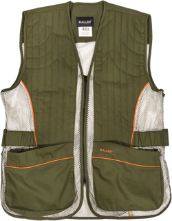 Allen Company Ace Shooting Range Vest with Moveable Shoulder Pad - Shooting Apparel for Adults - Medium/Large - Olive/Tan