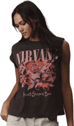 LetLuv Nirvana Band Short-Sleeve Tee