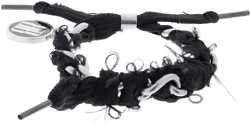 Women's Nano Lace Bracelet in Antique Silver/black