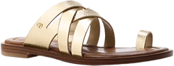 Nora Metallic Pebbled Leather Sandal