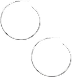 Ippolita Large Squiggle Sterling Silver Hoop Earrings