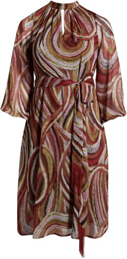 Tahari ASL Chiffon Midi Dress