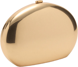 Metallic clutch handbag