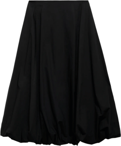 Balloon midi skirt