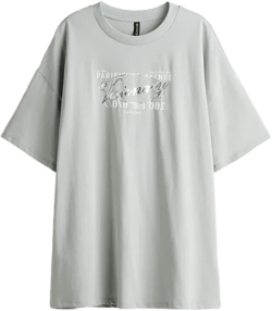 Oversized Motif-detail T-shirt