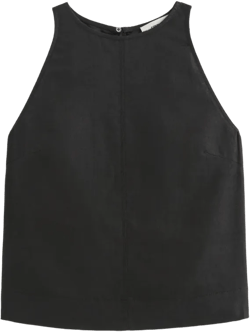 The Linen High-Neck Tank