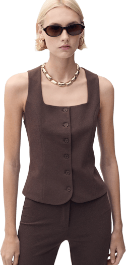 Slim-fit suit vest