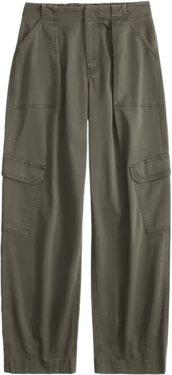 Mid Rise Barrel Cargo Pant