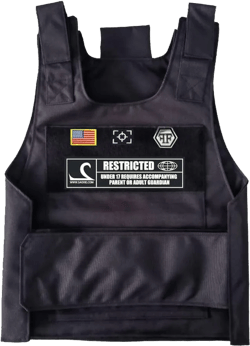 Tactical Vest with Patches - Solid Colors Design One Size Black
