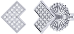 LuvMyJewelry One Way Arrow Sterling Silver Diamond Stud Earring