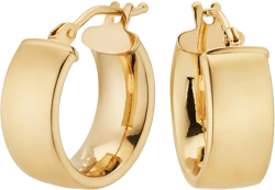 Oradina 14K Yellow Gold The One Large Hoops