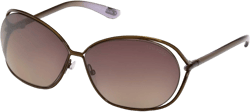 TOM FORD Carla 66mm Oversized Round Metal Sunglasses