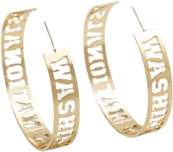 WEAR by Erin Andrews x Baublebar Washington Nationals Large Cutout Hoop Earrings