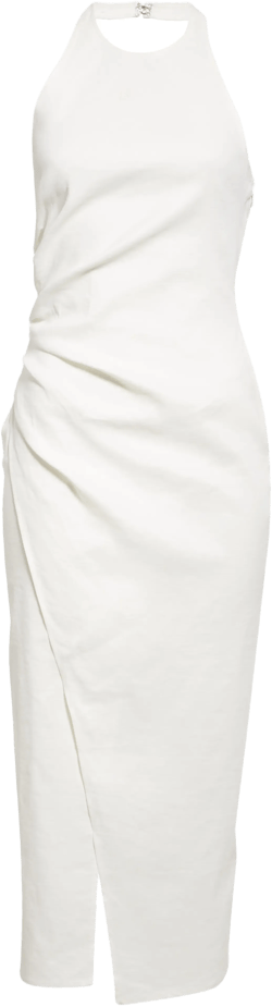 A.L.C. Sylvie Halter Neck Linen Blend Dress