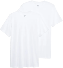Jockey Men's Made in America 100% Cotton Crew Neck Undershirt - 2 Pack L White