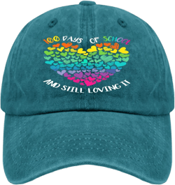 Cute 100 Days of School and Still Loving It Heartss 100th Day Hiking Hats for Women Summer Hats for Women Outdoor Caps