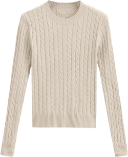 Women's Cable Knit Sweater Slim Fit Long Sleeve Crew Neck Jumpers Lightweight Soft Dressy Casual Fall Pullover Tops