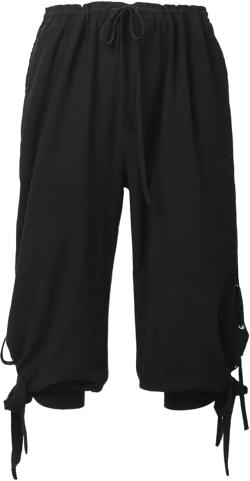 BLESSUME Unisex Medieval Pants Pirate Renaissance Colonial Knee Breeches Halloween Costume Pants with Pocket 3X-Large Black