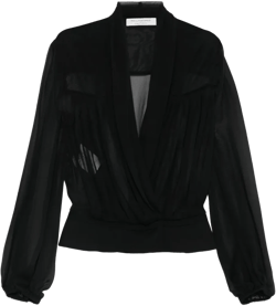 pleated blouse