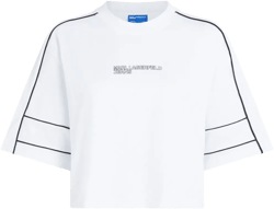 piped-trim T-shirt