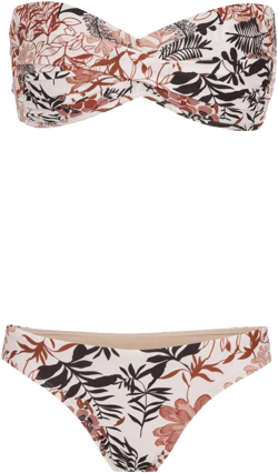 floral-print bikini