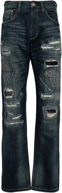 whiskering effect jeans