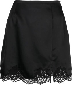 lace-hem slip skirt