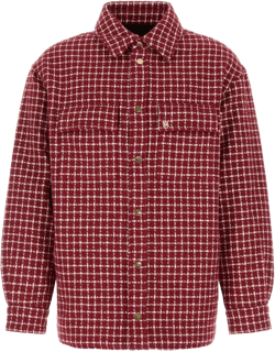 Red Embroidered Boucle Jacket