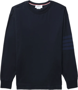 4-Bar stripe cotton T-shirt