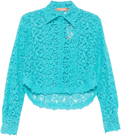 floral-lace shirt