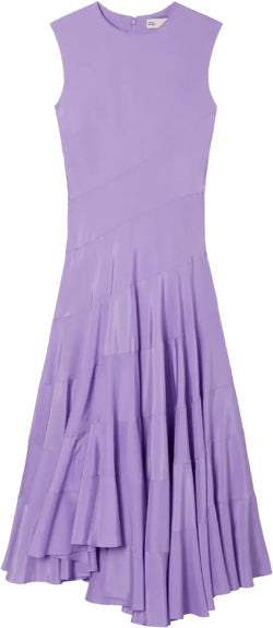 pleated midi dress