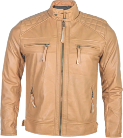 Men's Lambskin Leather Jacket – Classic Leather Bomber Jacket, Stylish Cafe Racer Biker Outerwear for Men Medium Vintage Tan Rider Real Leather Jacket