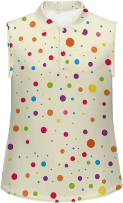 Polka Dots T Shirts Sleeveless Golf Tank Top Woman Dry Fit Tenis Shirt Tee Casual Breathable Athletic Vests