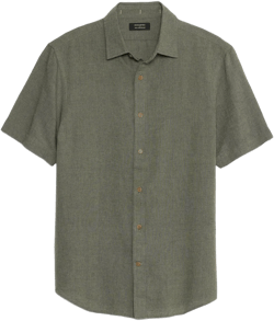 Slim Linen-Blend Shirt