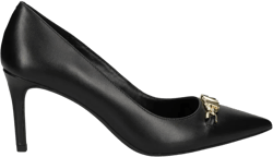 75mm appliqué-logo leather pumps