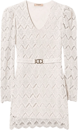 macramé lace mini dress
