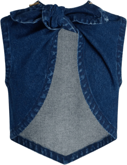 scarf denim top 