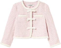 Pink Bow Boucle Jacket
