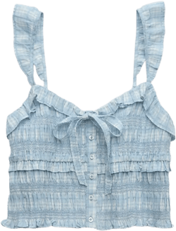 AE Smocked Ruffle Tank Top