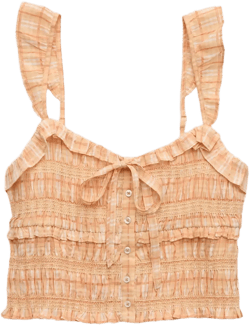 AE Smocked Ruffle Tank Top