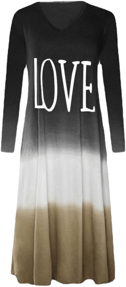 Womens Cotton T Shirt Dresses Long Sleeve Casual Crew Neck Tunic Dress Cute Spring Loose Fit Baggy Shift Maxi Dress Black Medium