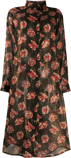 sheer floral print dress