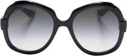 logo-plaque oversize-frame sunglasses